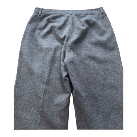 LL Bean High Waist Dress Pants Women12 PETITE Grey Tweed Straight Pockets Lined - Picture 5 of 11